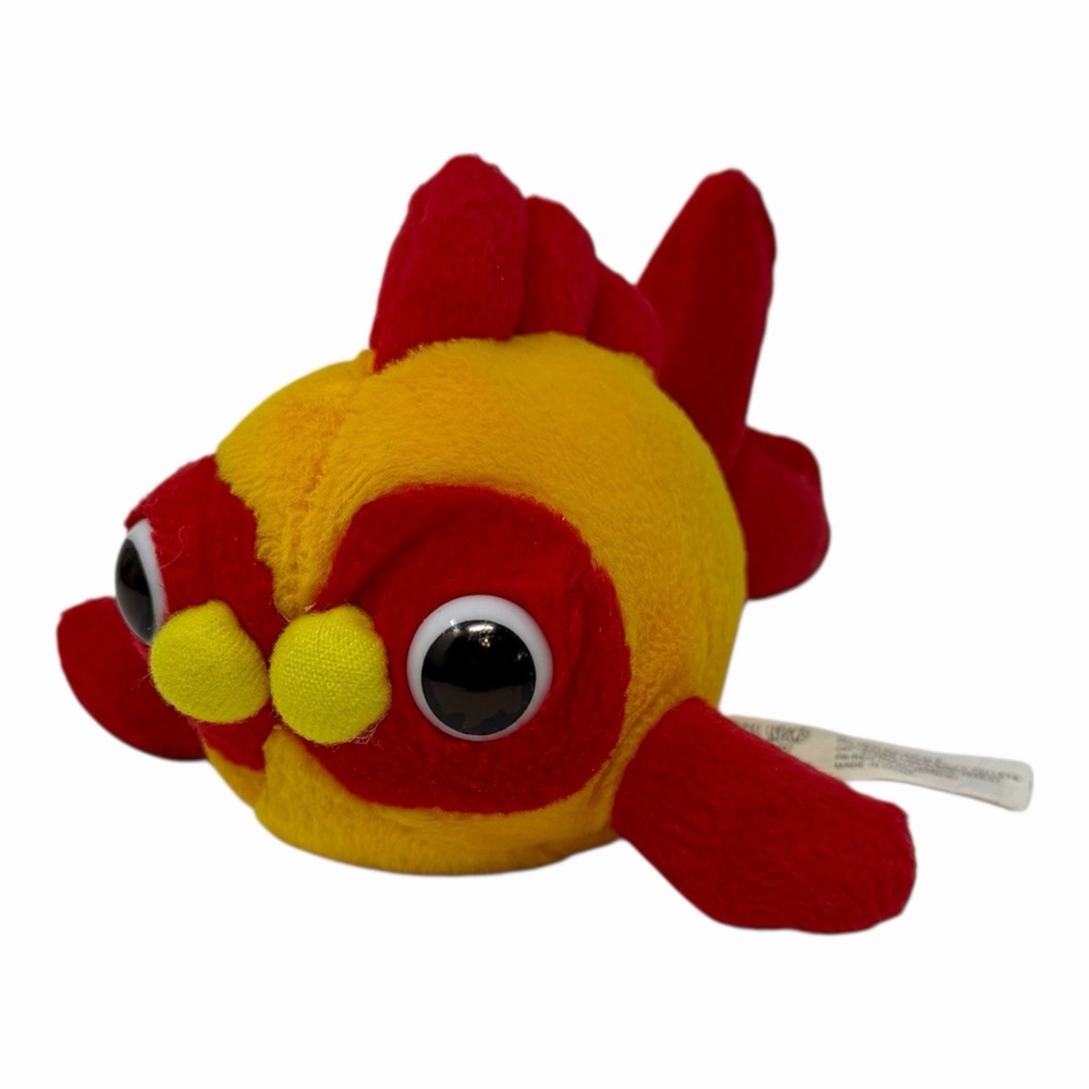 Rhode Island Novelty Plush Goldfish Yellow Red Stuffed Animal Toy Big Eyes